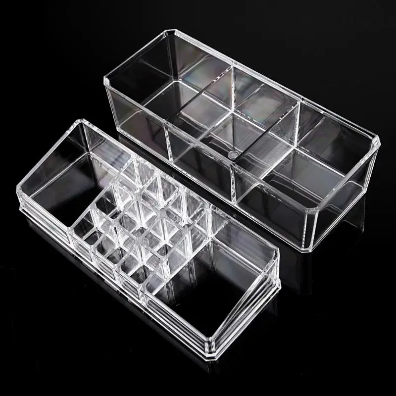 Прозрачный косметичка Crystal Clear ящик для хранения ювелирных изделий тампон Skincare