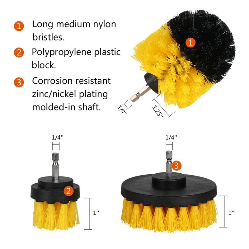 6X Мощность щетка для мытья посуды электрическая насадка в виде щетки плиточные