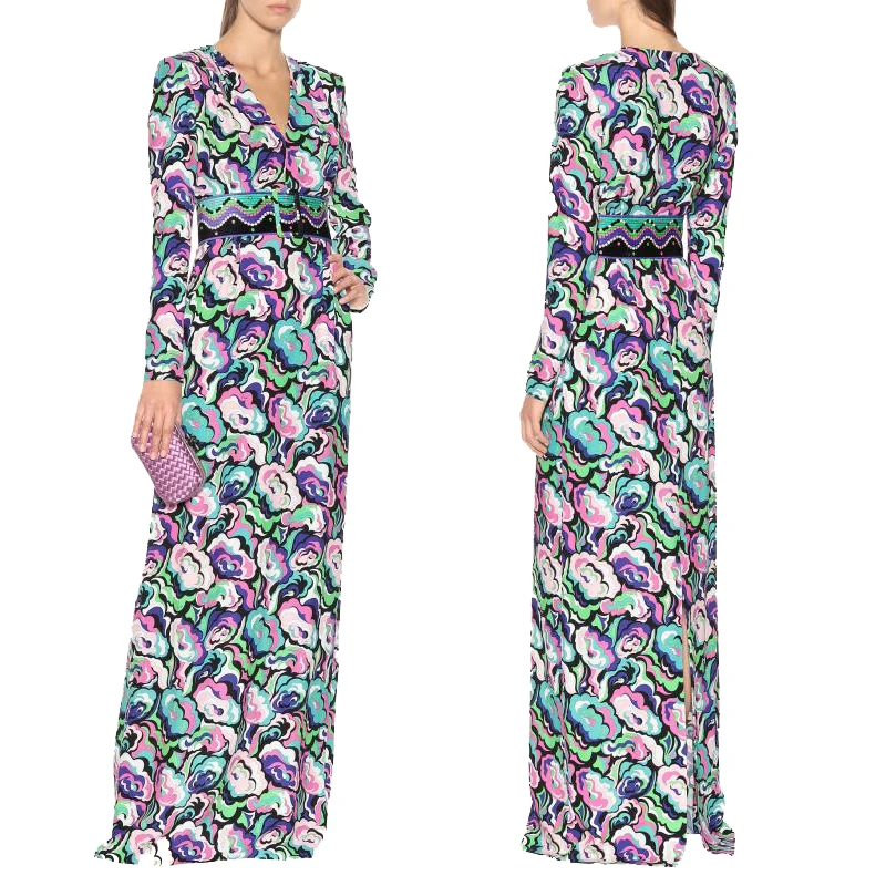 Новое Женское трикотажное облегающее длинное платье с v образным вырезом и