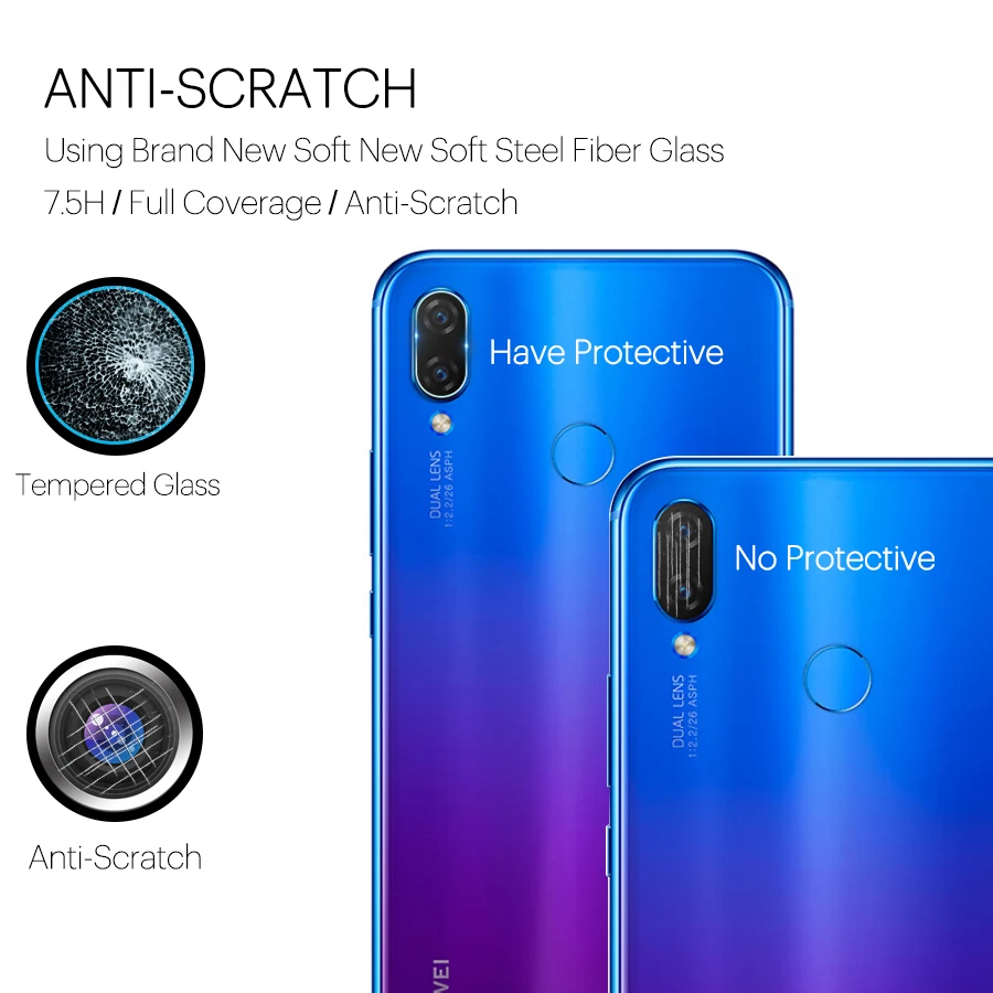 Закаленное стекло для задней камеры Huawei nova 3i 3e mate 10 20 p20 lite pro honor Защитная пленка