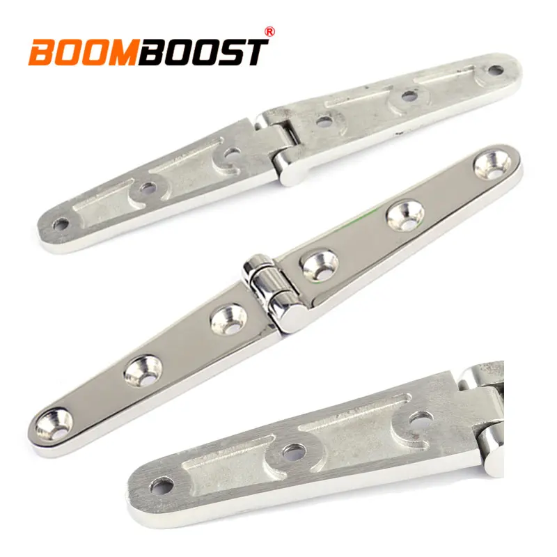 

2 PCS/set 6 Inch Six Hole Stainless Steel Strap Hinge Hinges Replacement For Boat Marine Yacht