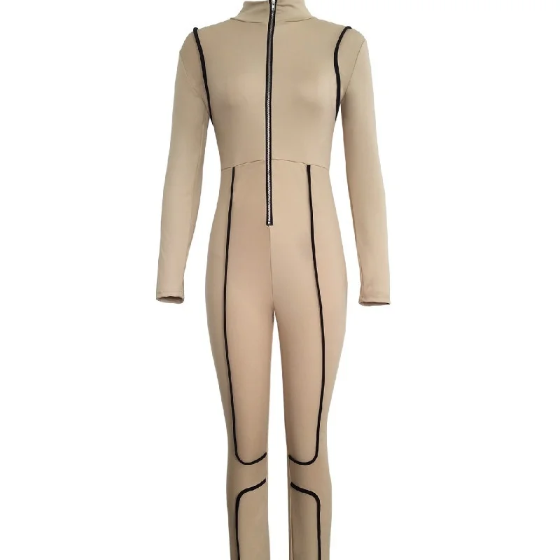 3 вида цветов женский модный Повседневный облегающий цельный комбинезон на