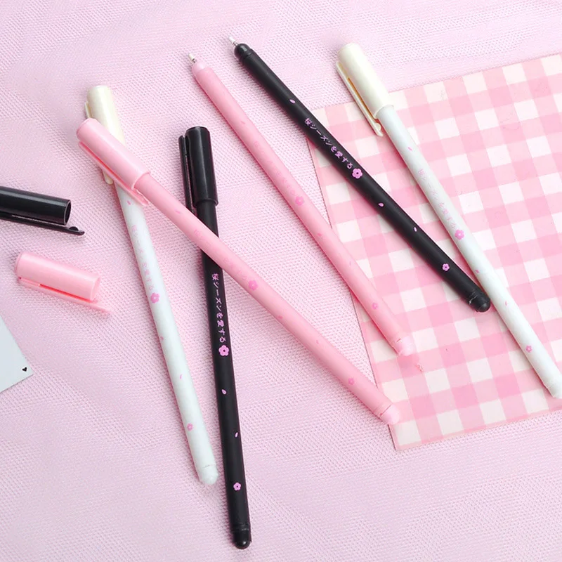 1PC Kawaii Gel Pens Cute Cherry Creative Neutral For Kids Gift School Office Supplies Japan Stationery |