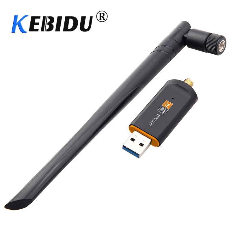 Kebidu 1200 Мбит/с беспроводной Wi Fi USB адаптер двухдиапазонный 2 4/5 ГГц с антенной 802.11AC