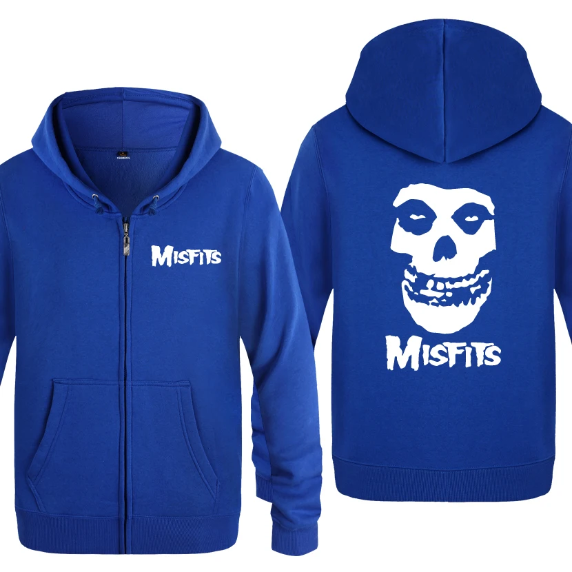 MISFITS панк рок толстовки для любителей музыки мужчин 2018 мужские флисовые на молнии