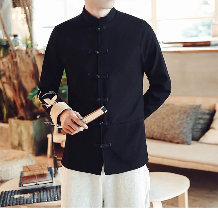 Traditional chinese clothing men dragon jacket tang kung fu style hanfu | Тематическая одежда и униформа