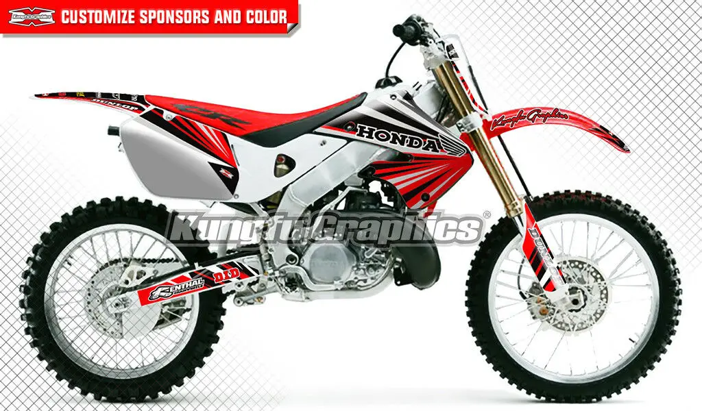 KUNGFU графические клейкие наклейки для мотокросса Honda CR 125 250 CR125 CR250 1997 1998 1999