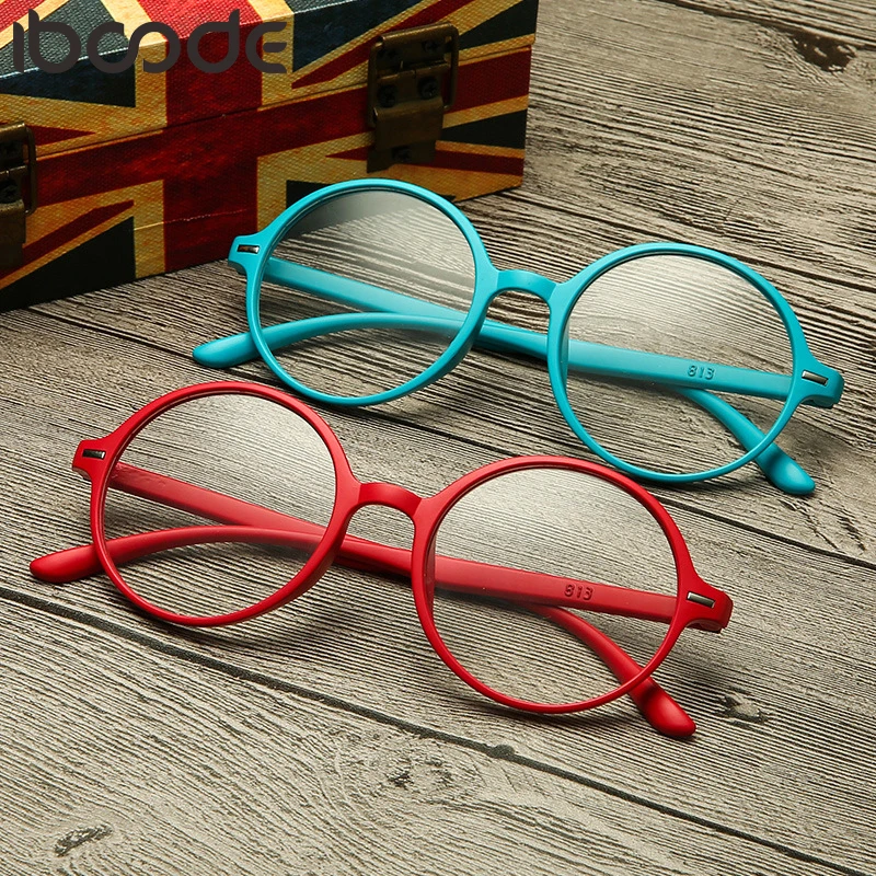 Очки для чтения унисекс iboode, ультралегкие круглые очки из пластика TR90, для дальнозоркости и пресбиопии