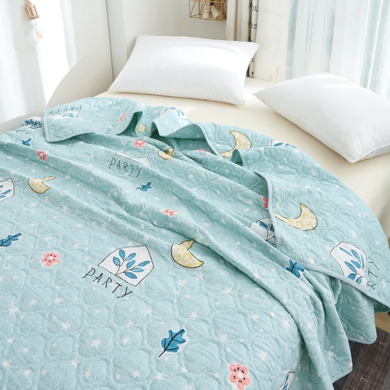 New Summer Quilt Printing Modern Style Thin and Light Comfortable Air Conditioner Adult Child 150x200cm 200x230cm | Дом и сад