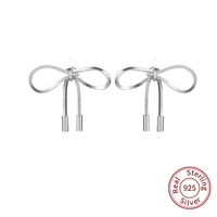 new arrival little twist bow knot ribbon stud earrings for women jewelry simple earrings boucle doreille wholesale zk40