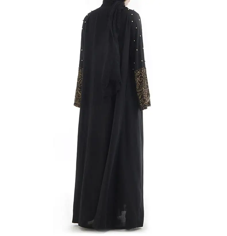 Женский мусульманский кардиган с открытыми плечами Abaya мусульманское платье