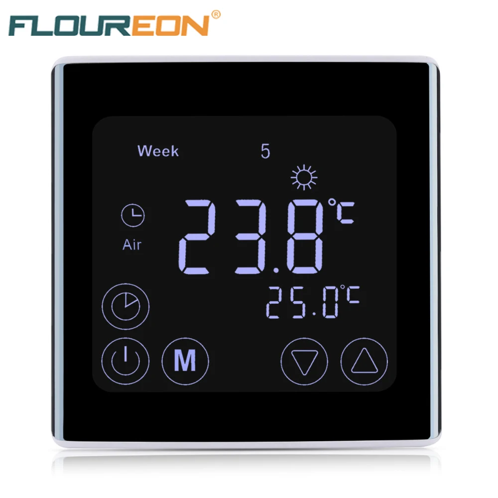 Floureon LCD термостат для воды/электрического подогрева пола воды/газового бойлера