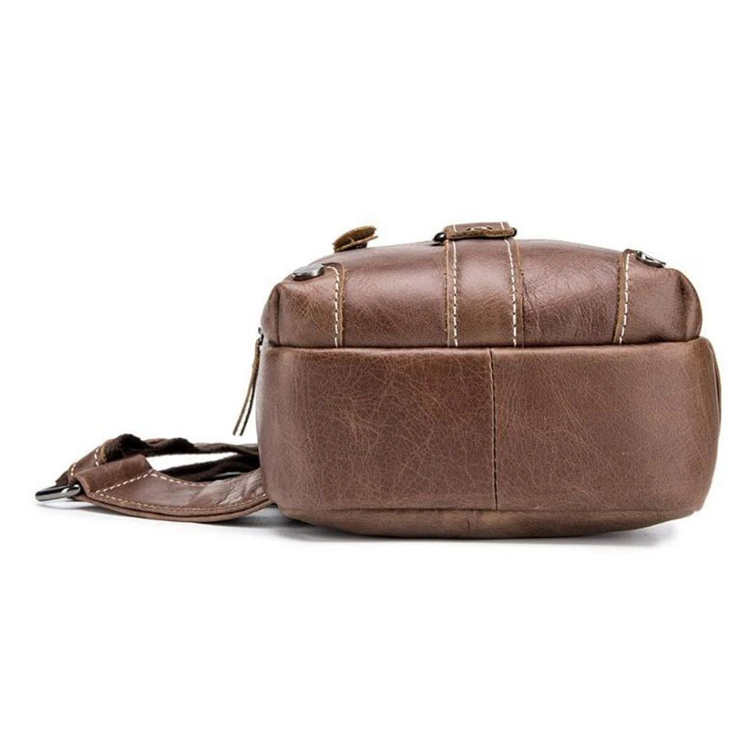 Bullcaptain Genuine Leather Men Messenger Bag Casual Crossbody Fashion Men'S Handbag Chest Male Shoulder | Багаж и сумки