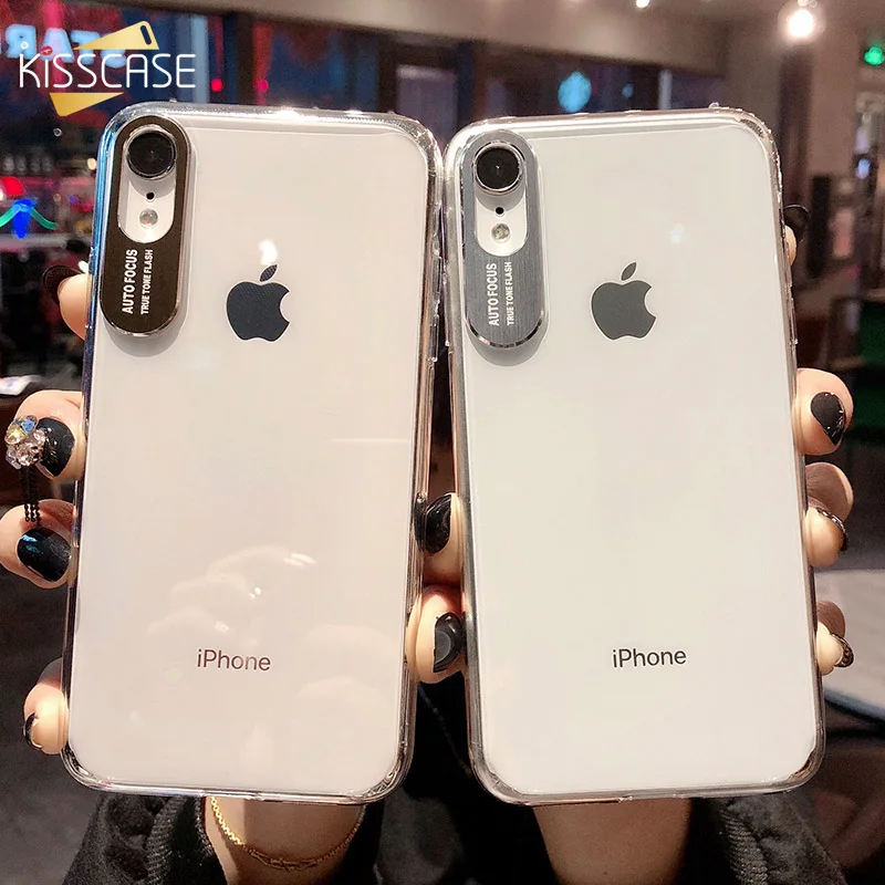 Мягкий защитный чехол KISSCASE для объектива камеры из ТПУ iPhone 7 телефона 6 6s 8 Plus X XR XS