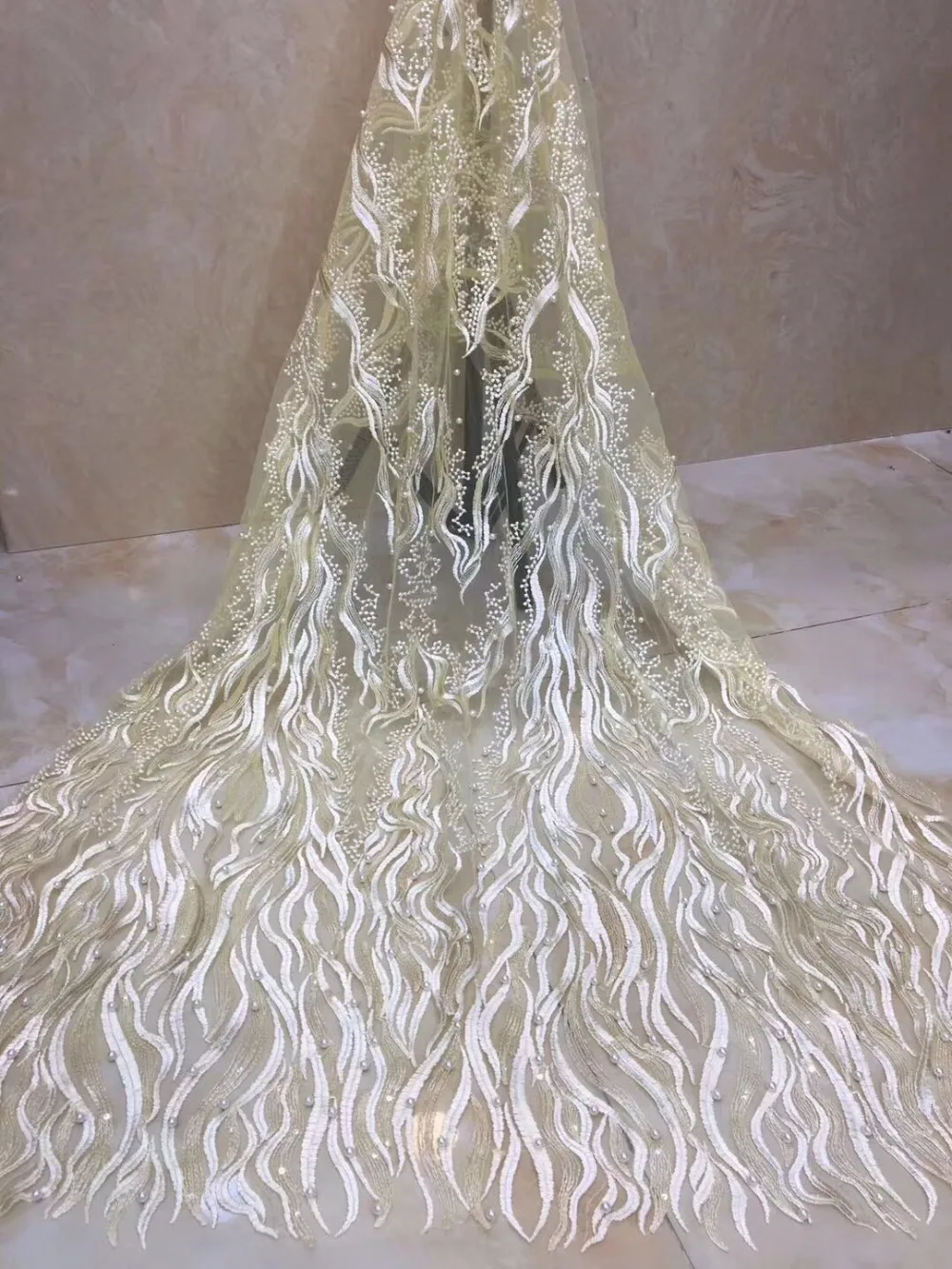 

Lilac African lace fabric 2018 high quality lace wedding Swiss voile guipure Nigerian tulle french lace fabrics for Christmas