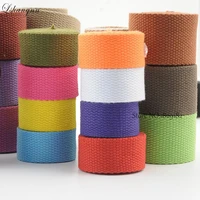 lshangnn 25mm 1 canvas backpack belt polyester cotton webbing ribbon bag belt strap garments crafts accessories 40 colours
