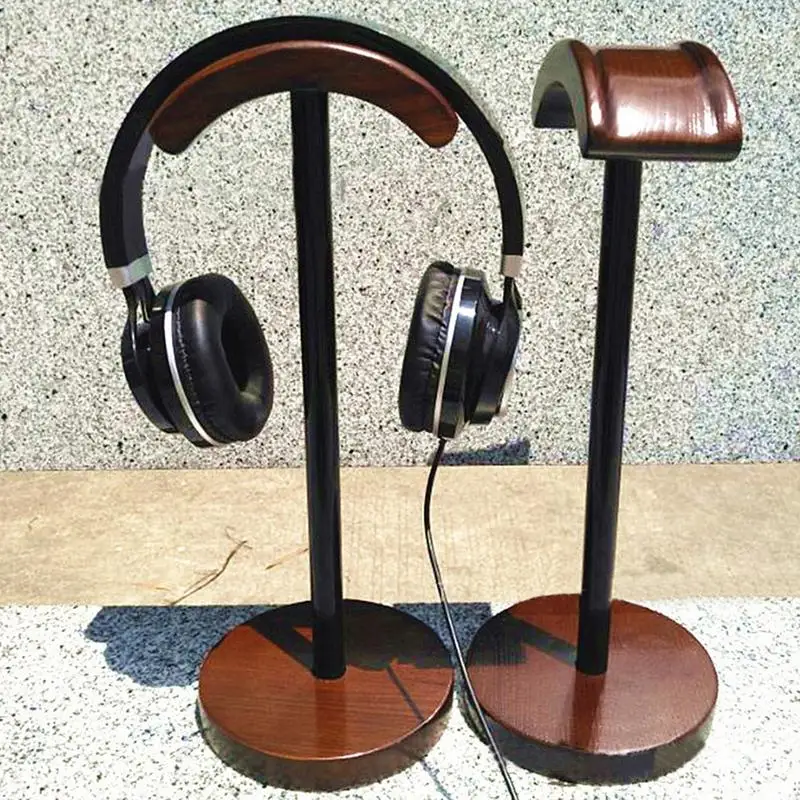 Подставка для наушников DIY Стильный Орех цвет твердый деревянный наушник стойка