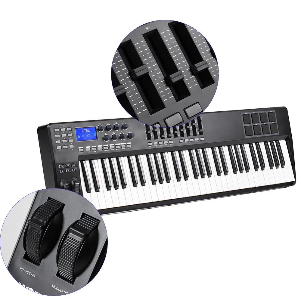 На выбор PANDA61 MIDI Контроллер Клавиатуры 61 ключ USB контроллер 8 зеленого и синего