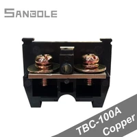 tb 100a black terminal block group type 100a600v general purpose connection terminal 10 25mm2 plate copper 10pcs