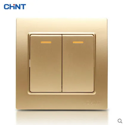 Китайский настенный выключатель NEW7L белый стальной кронштейн розетка две панели