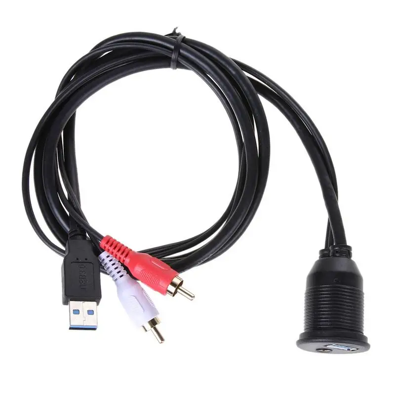 Новый стиль USB RCA смывное крепление приборной панели автомобиля вставная панель 3