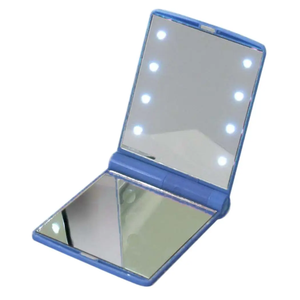 Portable Mini Make Up Foldable LED Light Plane Makeup 3V Alkali 12V Battery 23A Home Casual Mirror 8pcs | Лампы и освещение