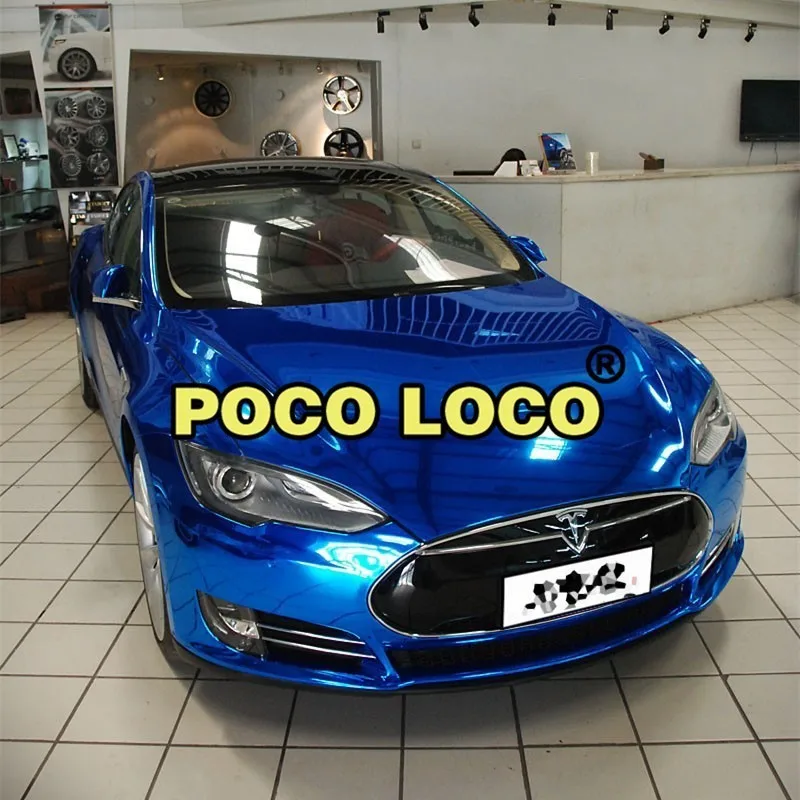 Gloss Chrome Mirror Vinyl Stretchable PVC Car Motorcycle Scooter Sticker Anti-wrinkle Apply To Car's Hood trunk roof dashboard |