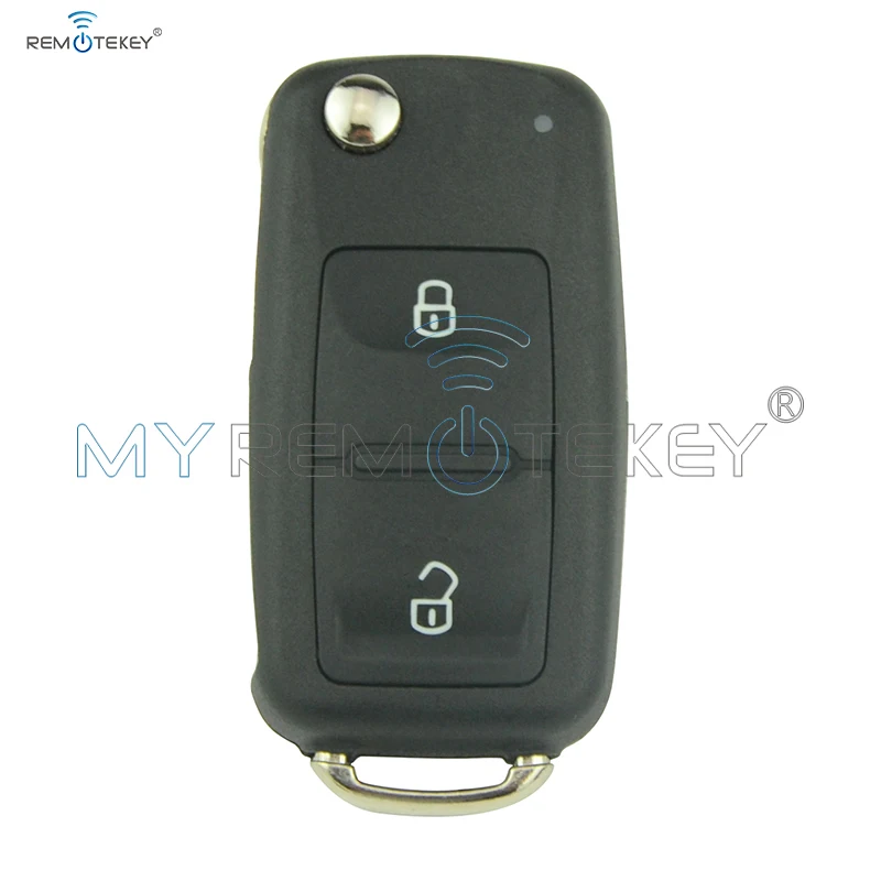 Remtekey Автомобильный Дистанционный ключ для vw passat Jetta HU66 2 кнопки 434 МГц ID48 5K0837202AD
