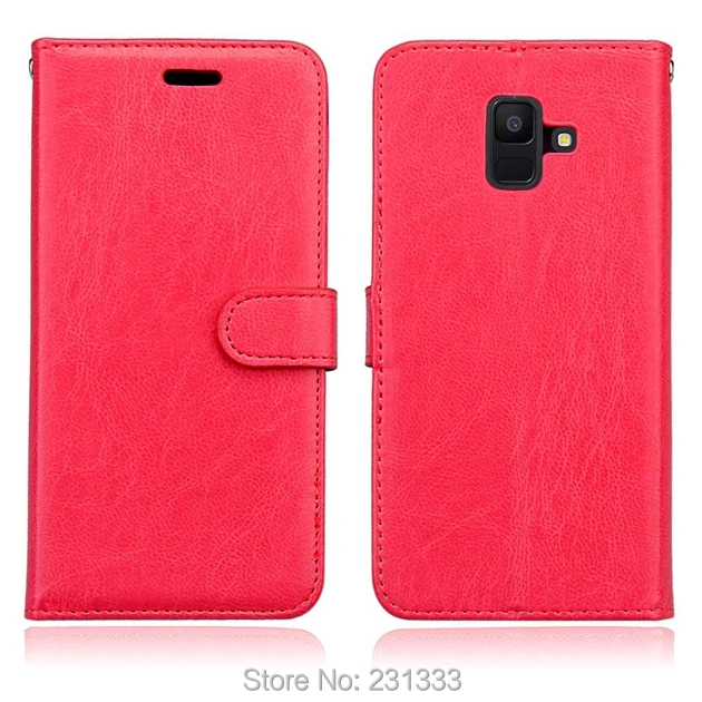 Кожаный чехол кошелек Mad для Samsung Galaxy A6 Plus A9 Star J2 Pro 2018 J3 J7 DUO J8 NOTE 9 J4 J6 с подставкой и