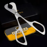 cohiba double blades stainless steel cigarette cigar cutter scissors pocket gadget zigarre smoking accessories guillotine 225