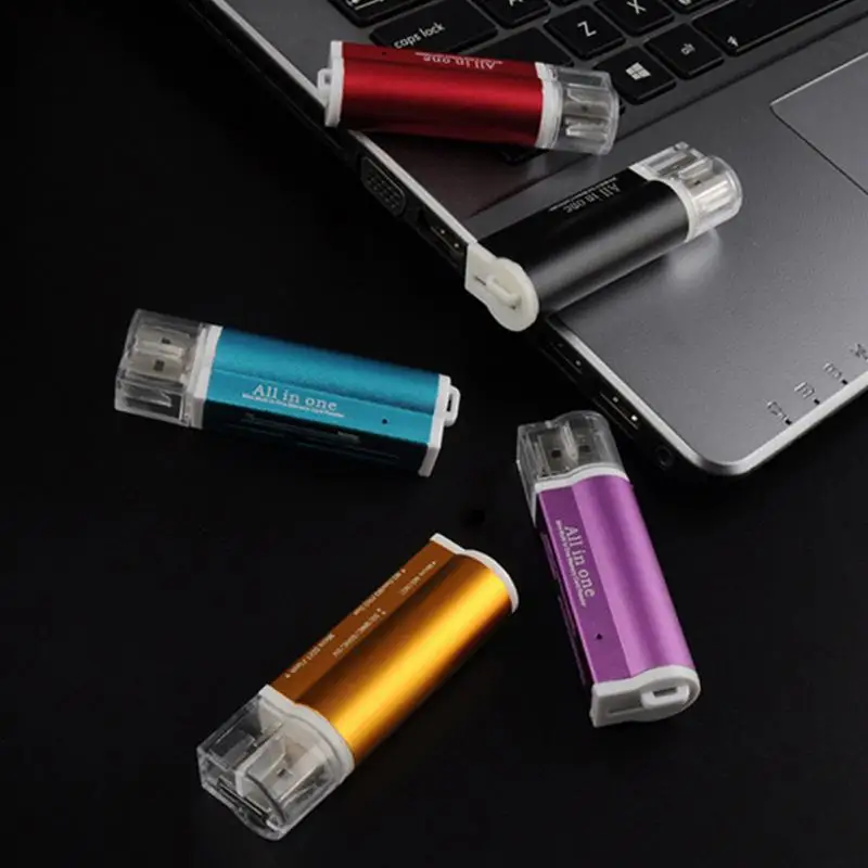 Мульти все в 1 Micro USB 2,0 считыватель карт памяти Адаптер для Micro HC TF M2 MMC MS PRO DUO кардридер