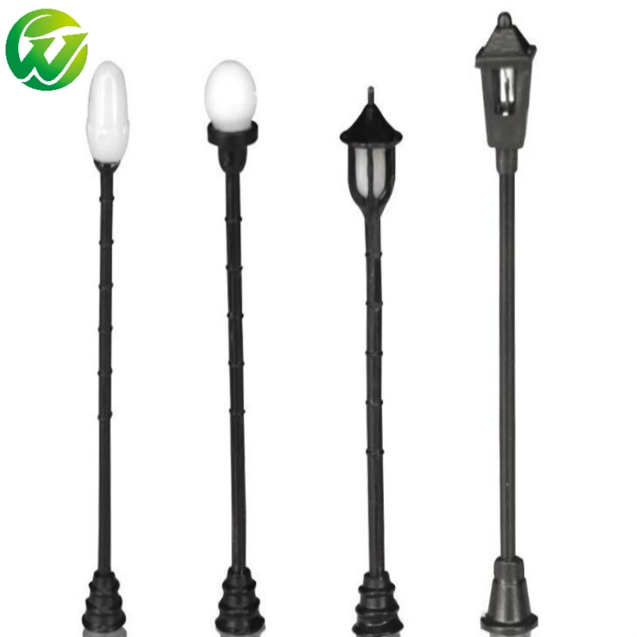 

40 шт./лот модель железнодорожные фонари 1/100 масштаб 7 см высокий миниатюрный 6 в уличный садовый светильник для архитектурной компоновки