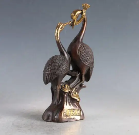 

Chinese Gilt Copper XianHe & RuYi Statue Made During The Qianlong Period
