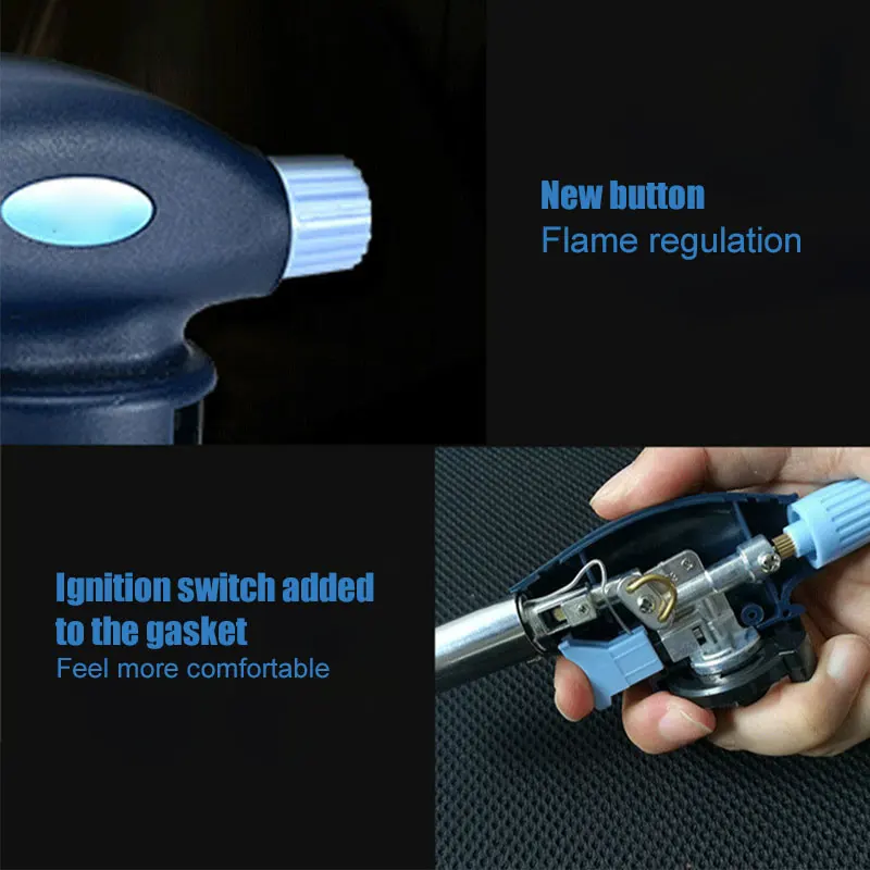 

Welding Gas Flamethrower BBQ Torch Butane Burner Automatic Ignition Lighter Burner Baking Picnic Outdoor Flame Gun Kitchen Tools