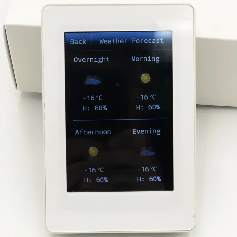 Умный программируемый сенсорный термостат ValleyWarm с цветным экраном для