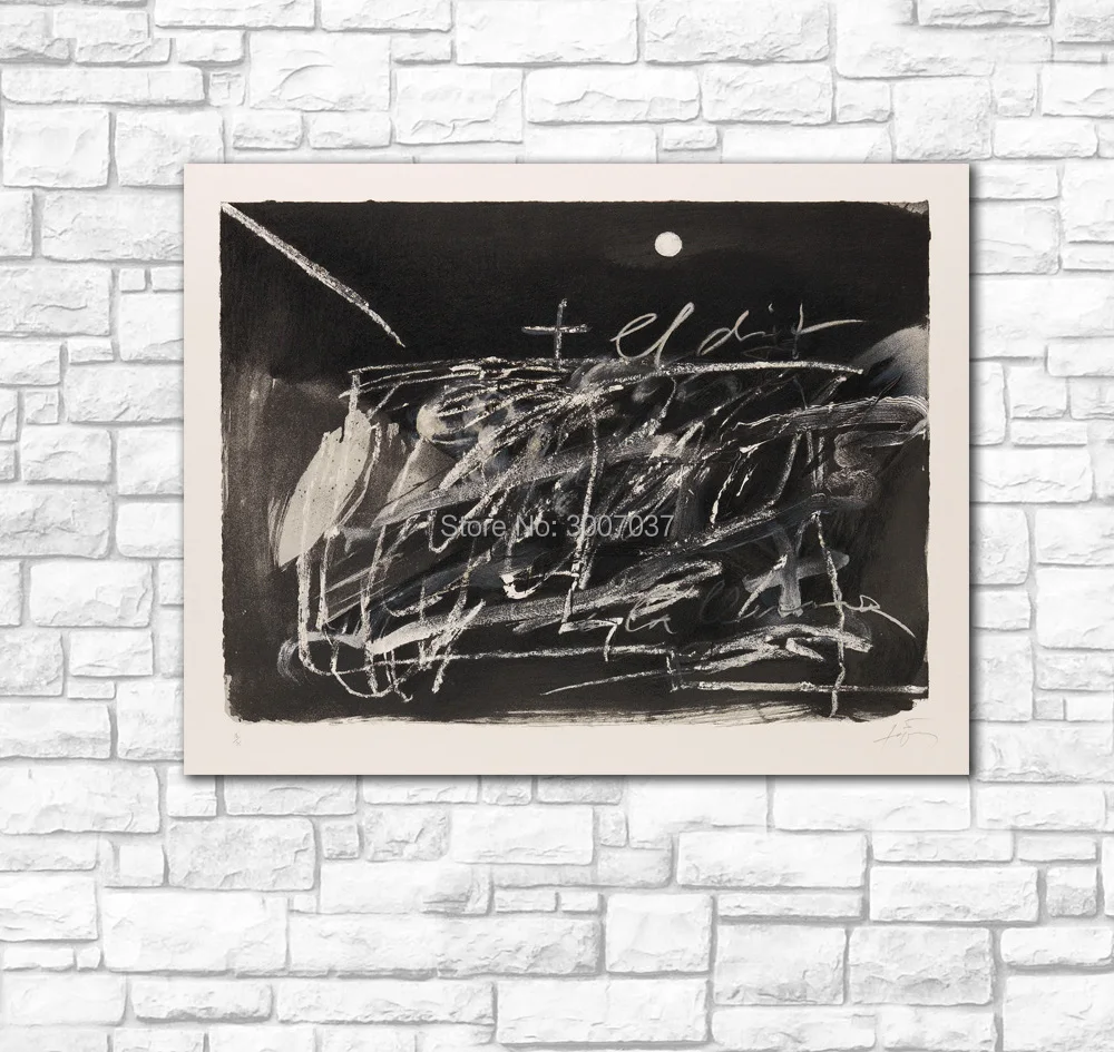 Настенная живопись ANTONI TAPIES Картина на холсте Луна для гостиной украшение дома
