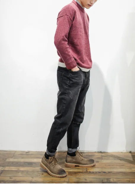 autumn new Men Hip Hop Sweater Streetwear High Quality Loose Oversized Sweaters long sleeve Casual Pullover Clothing | Мужская одежда