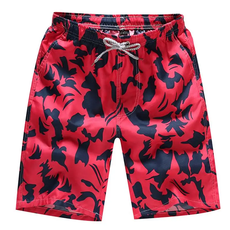 

Men's Beach Pants Casual Loose Floral Shorts Quick-Drying Surfing Beach Pants 4XL Swimwear Men 2019 Summer