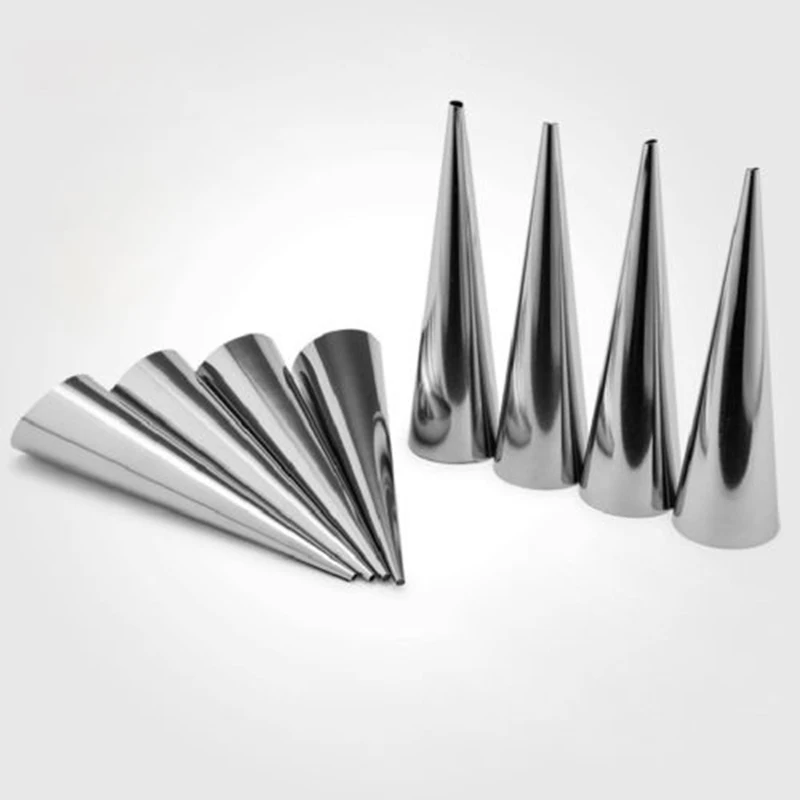 4 шт нержавеющая спиральный Рог крем печенье рулет выпечка круассана форма для