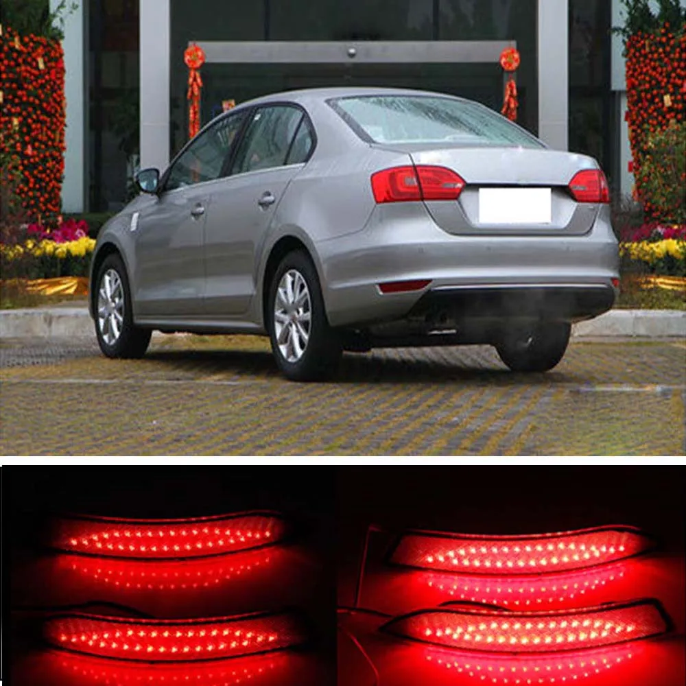 CAPQX для VW Volkswagen Jetta 2011 2014 светодиодный задний бампер стоп светильник сигнальная
