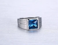 new fashion sz 6 10 mens blue wedding engagement ring gift wedding bands anniversary gift for men classic jewelry