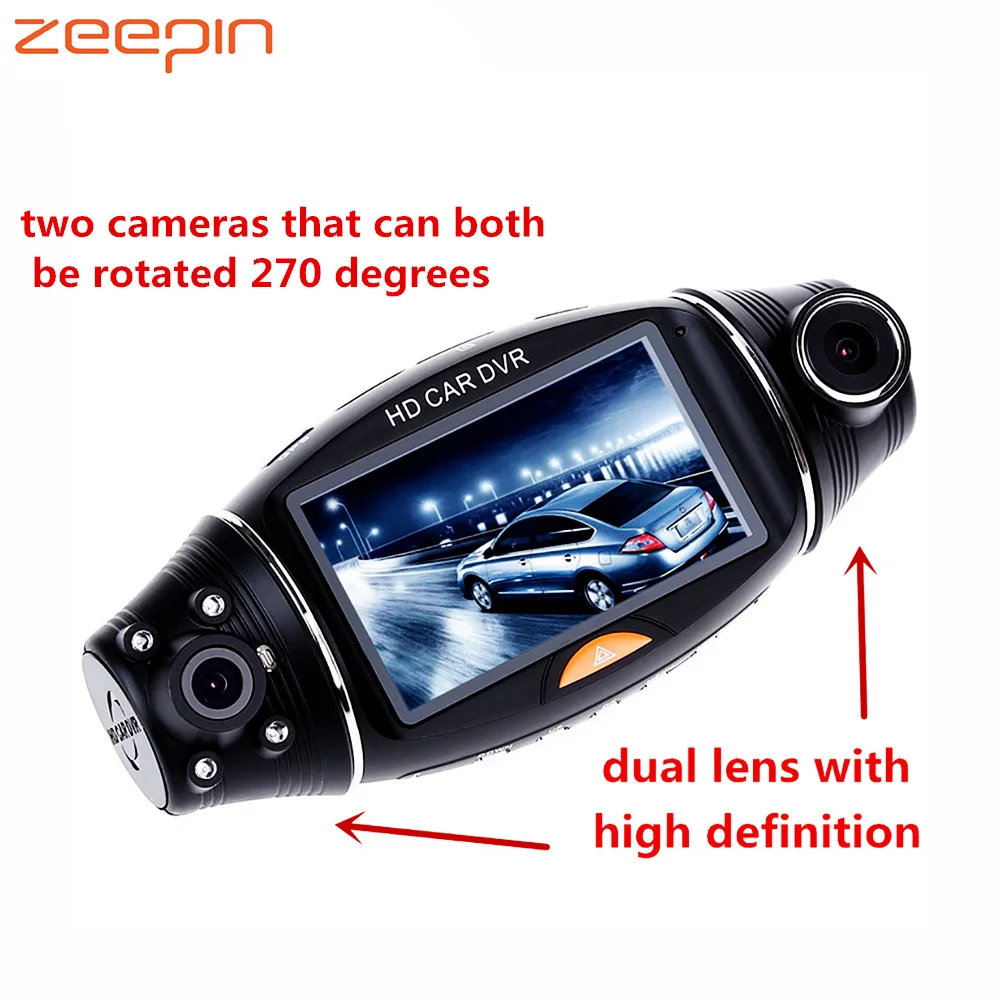 Zeepin gps двойной объектив 140 градусов широкоугольный ночного видения
