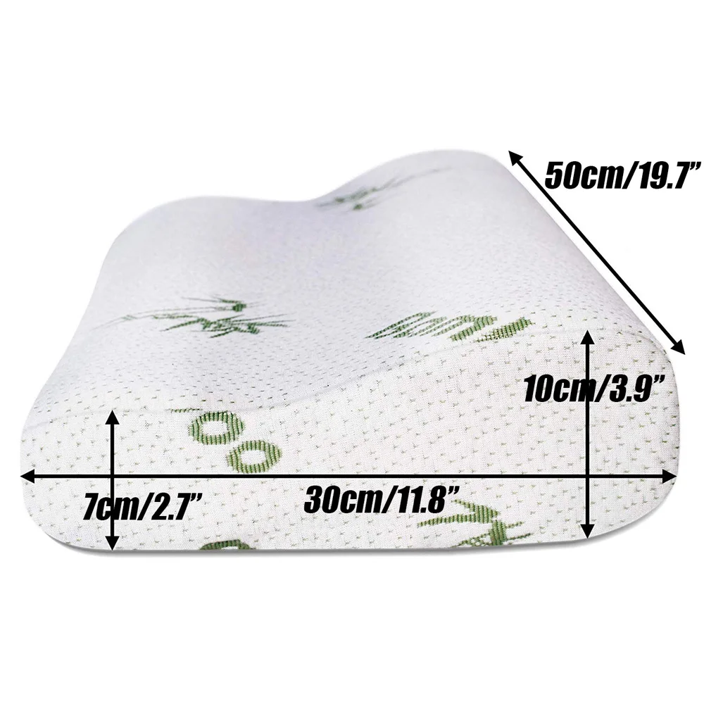Orthopedic Latex 50*30CM Neck Pillow Fiber White Slow Rebound Memory Foam For Bedding Cervical Health Care Pain | Дом и сад
