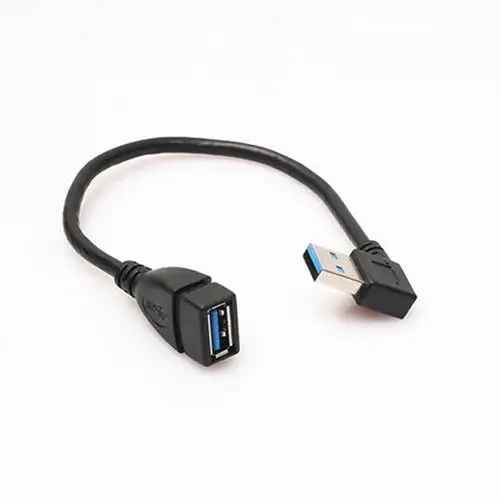 20 см USB удлинительные кабели 3 0 Женский к мужскому тип А правый угол 90 градусов