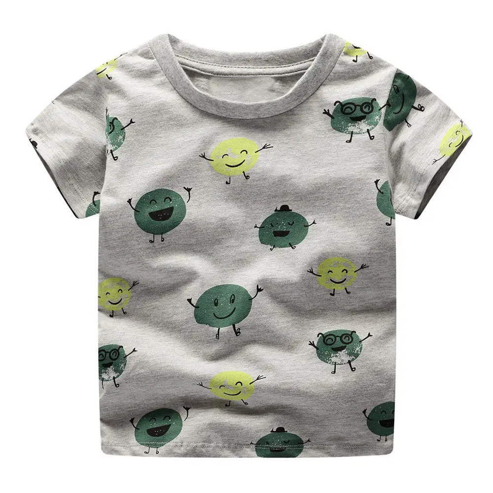 

Jumping Meters Boys Top Smile Face Printed Shirt Baby Tees Summer Clothes 18 Cartoon Kids Tshirts For Boys Clothing Children