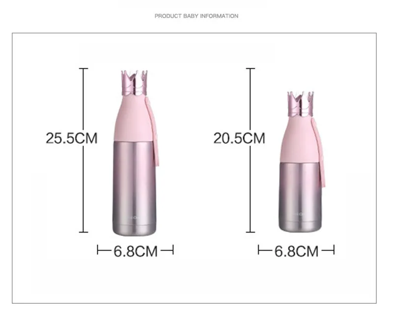 Balleenshiny New Type Crown Insulation Cup 304 Stainless Steel Vacuum Flasks Pot Creative Personality Handle | Дом и сад