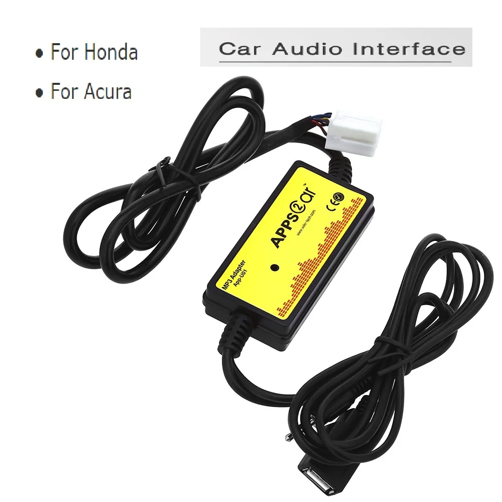 Автомобильный аудио Интерфейс адаптер для Honda Acura MP3 компакт диск SD AUX кабель