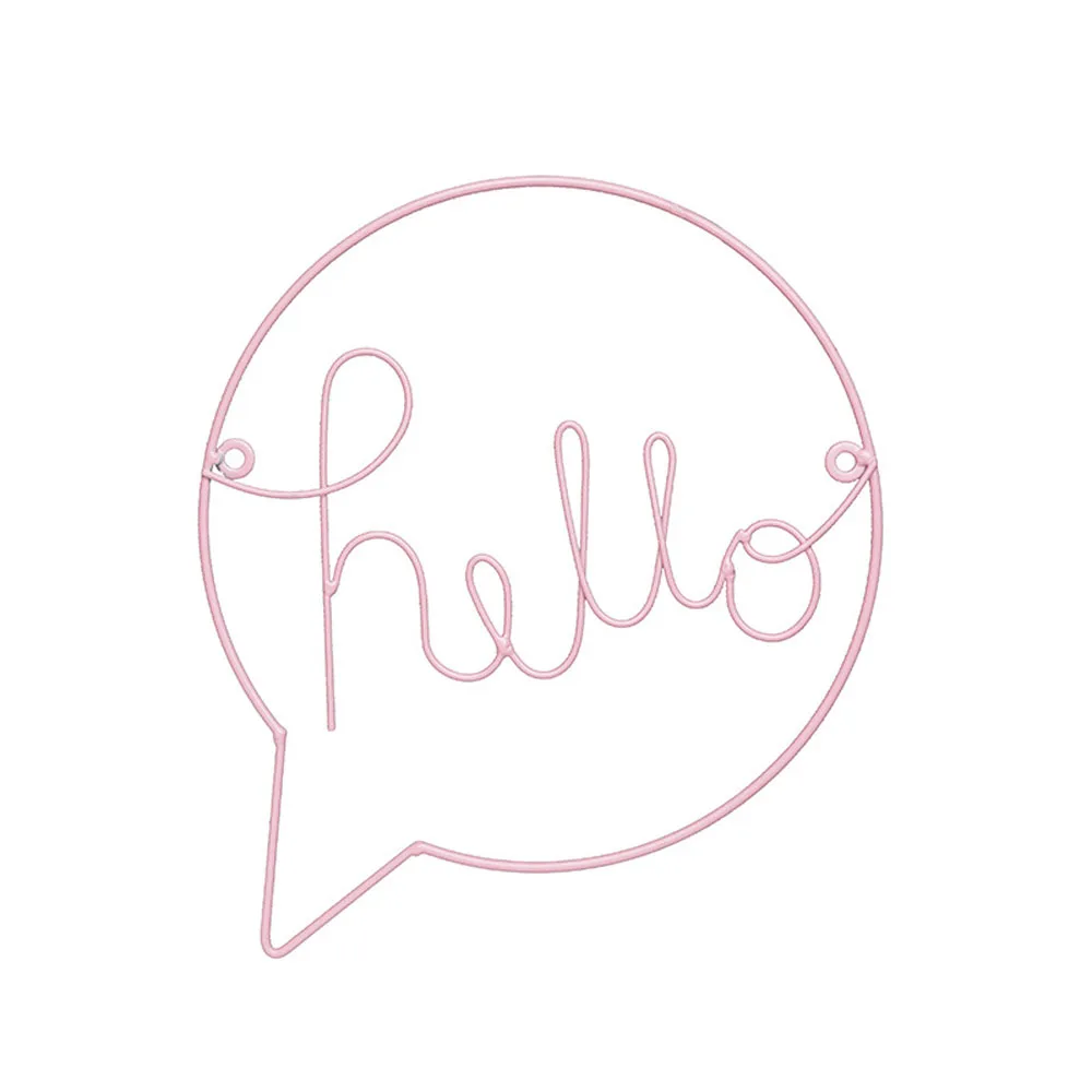 Железные настенные стикеры в скандинавском стиле с буквами Hello для детской