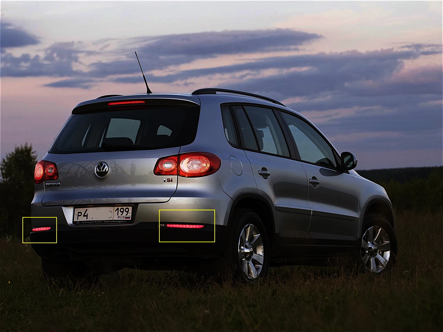 ANGRONG 2x24 SMD светодиодный задний бампер отражатель стоп светильник красный для VW