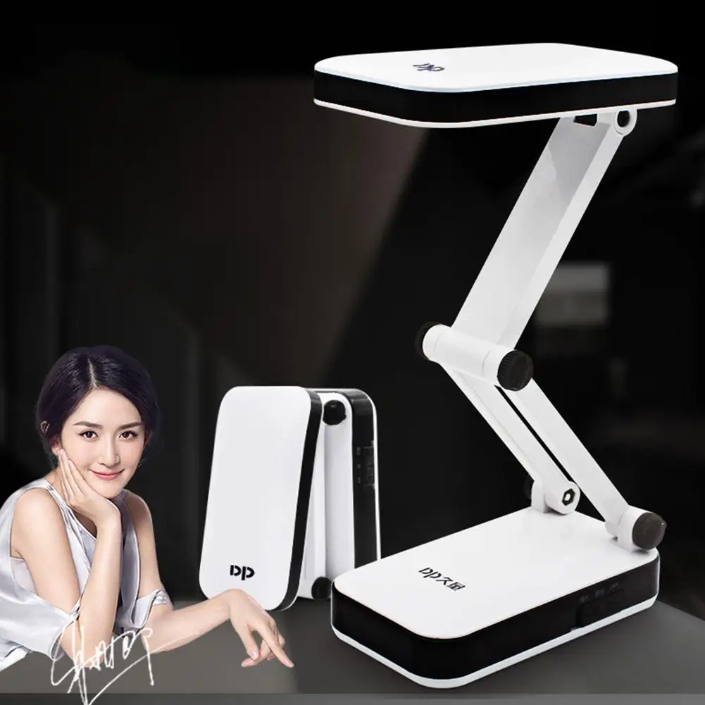 LanLan Rechargerable LED Настольная лампа с двумя киосками 24 светодиода высокий свет